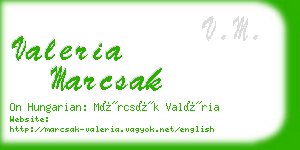 valeria marcsak business card